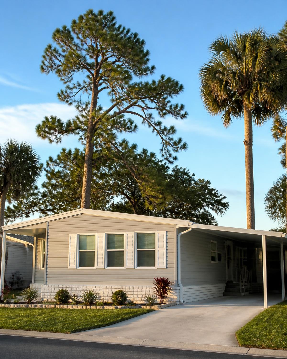 Policies written for manufactured and mobile homes, including tie-down and age questions.